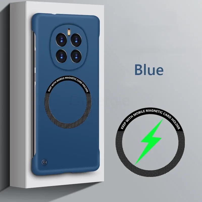 

Для Magsafe Магнитный безрамный жесткий чехол для ПК для Honor Magic 7 Pro Magic7 6 5 4 Pro Противоударный чехол для Honor Magic 7pro X9C Smart X7C 4G X60 For Honor Magic7 синий