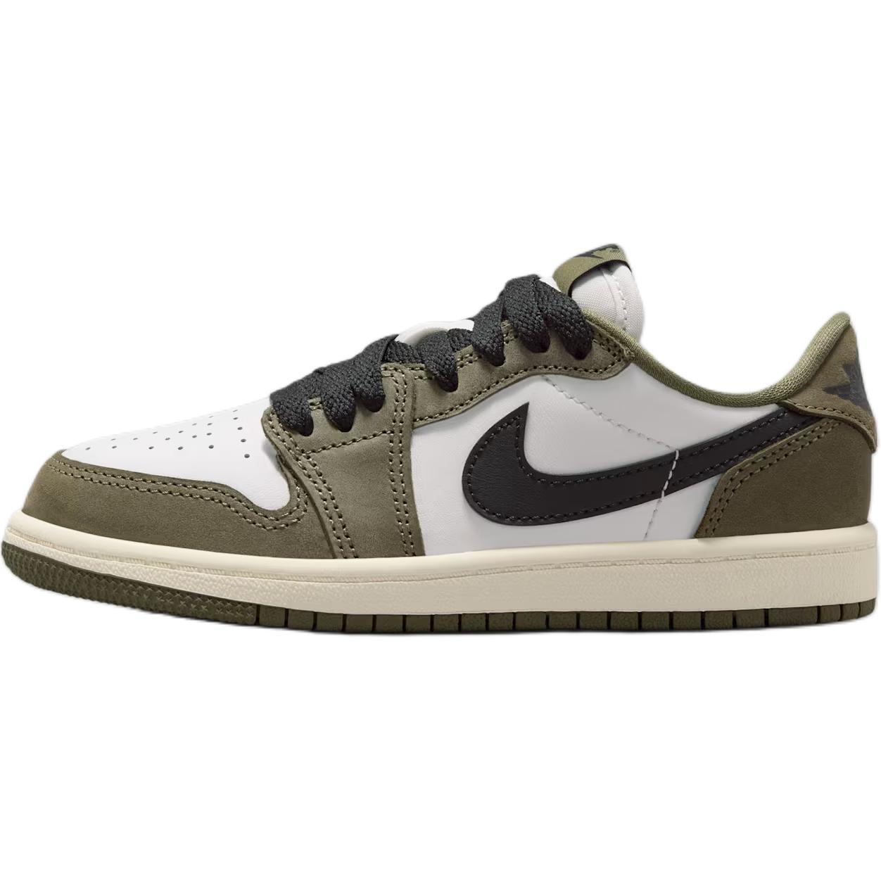 (PS) Air Jordan 1 Retro Low OG Medium Olive Kids HQ6996-200 EU 32