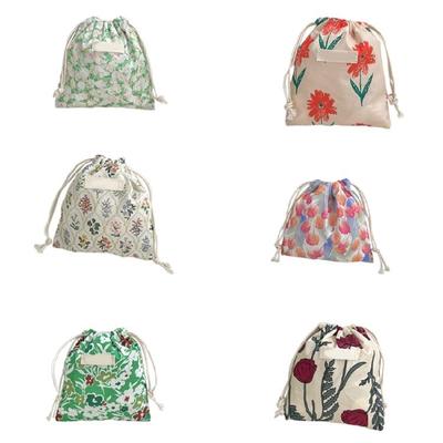 Mode Blumenmuster Kordelzugbeutel Damen Modebeutel Herren Kulturbeutel zur Organisation von Lippenstift Toilettenartikeln