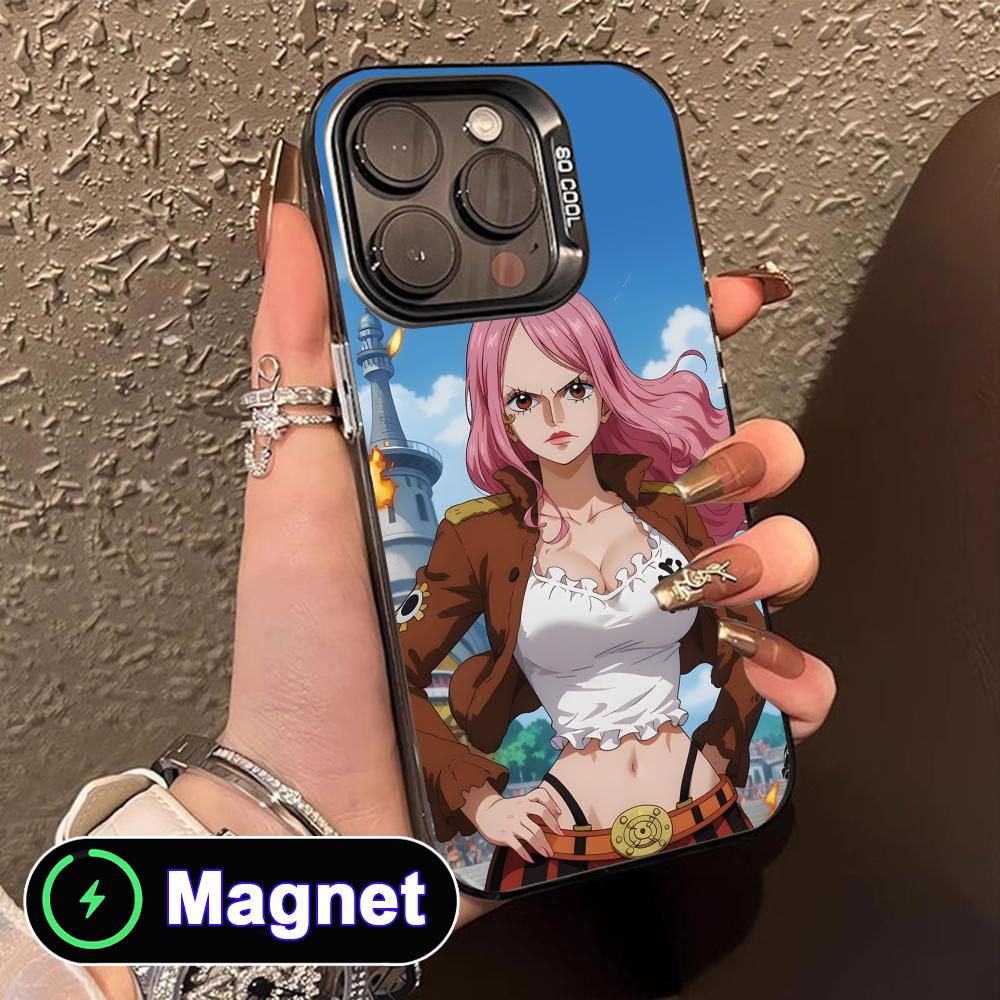 Jewelry Bonney Phone Case for iPhone 17 16 15 14 13 12 11 Air Pro Max Plus Colorful Silver MagSafe Cover