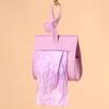 PU Leather Dog Poop Bag Dispenser Hangable Portable Dog Waste Bag Cover Solid Color Puppy Garbage Bags Holder