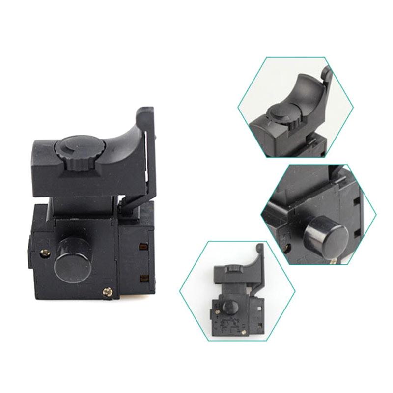 Trigger Switch 220V 6A FA2-6/1BEK Electric Hand Drill Speed Control Lock on Push Button Switch Electric Tool Accessories