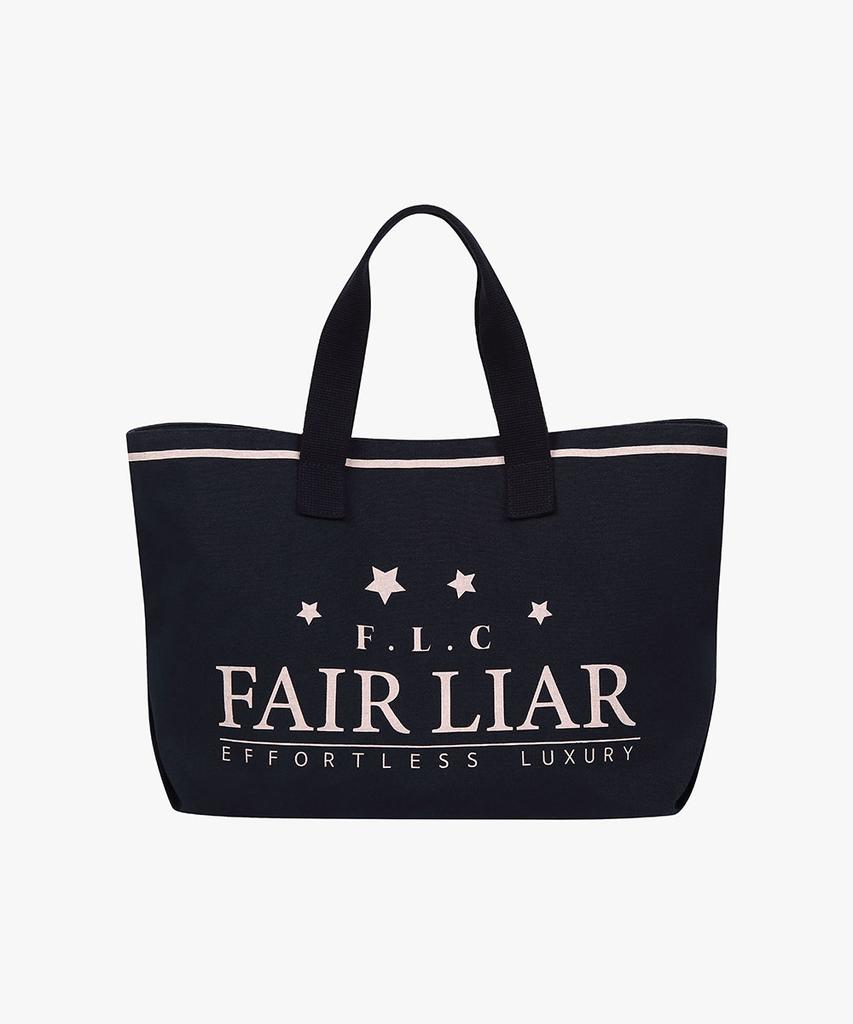 Fairliar Club Star Canvas Tote Bag_Navy