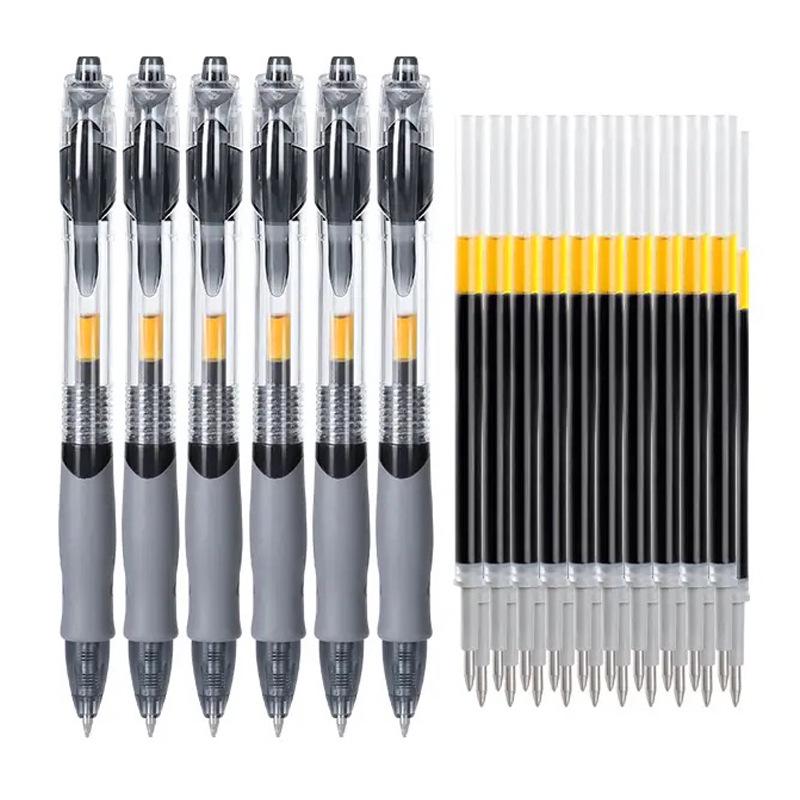 Black/Red GP1008 Ballpoint Pen for Students and Offices - Refillable, Press-Action Design for Writing and Signing