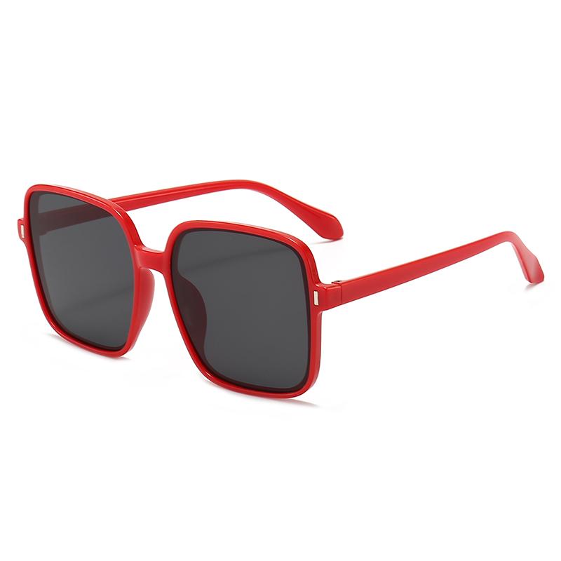 

Large Frame Square Black Sunglasses Unisex UV400 Protection Minimalist High-End Sense Fashion Sunglasses 5289 красный