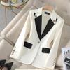Frühling und Herbst Damen Hosenanzug 2-teiliges Set Büro Damen Business Arbeitskleidung Formeller Blazer Jacke und Hose