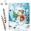 DIY Notizbuch Weihnachten Xmas Handgemachtes Bohrmaterial-Set Schneemann-Muster