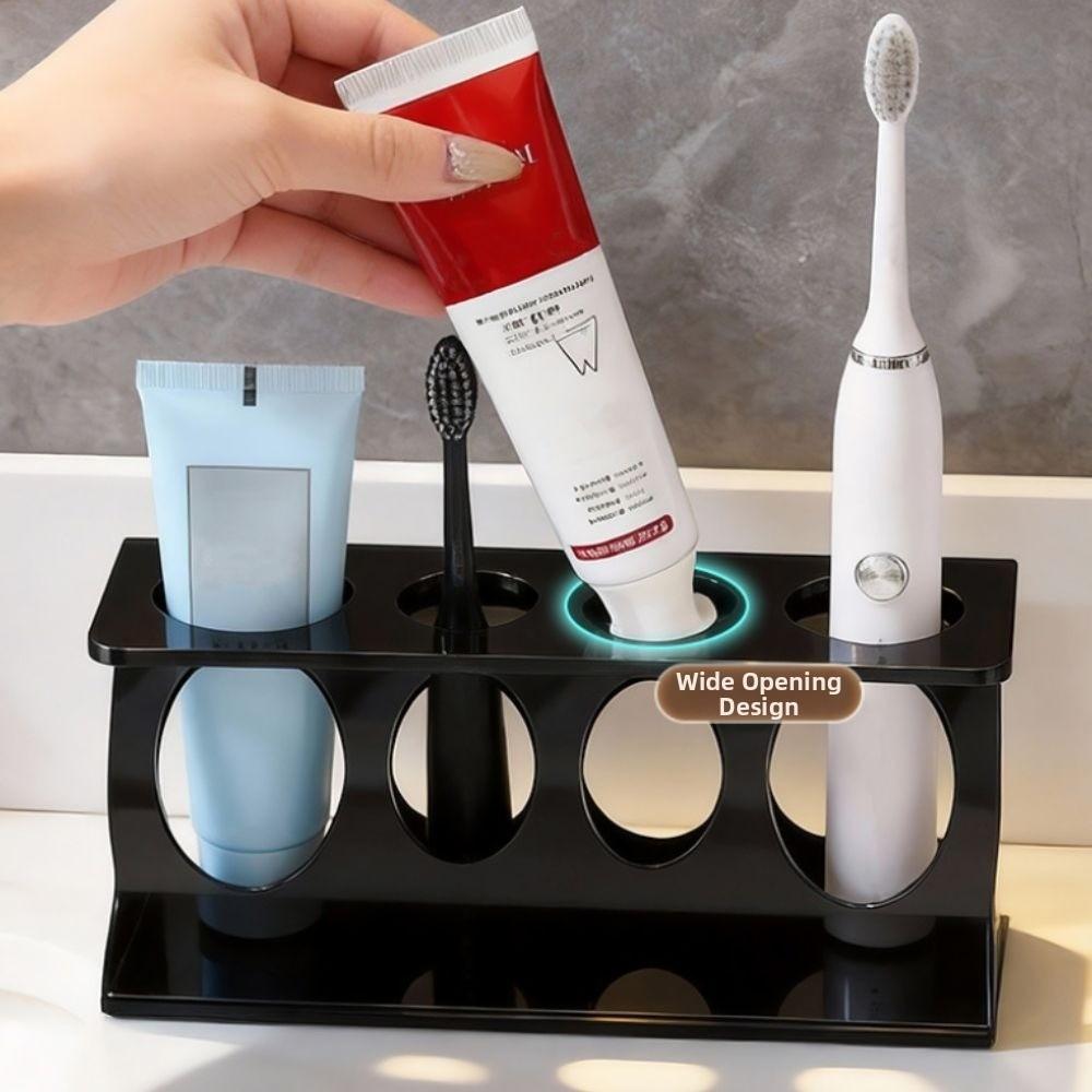 4 Slots Electric Toothbrush Holder Multifunctional Toothpaste Storage Rack  Desktop