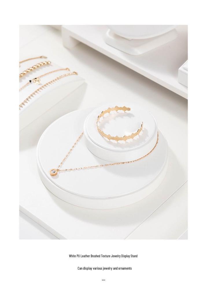 White Jewelry Display Stand for Bracelets, Rings, and Necklaces