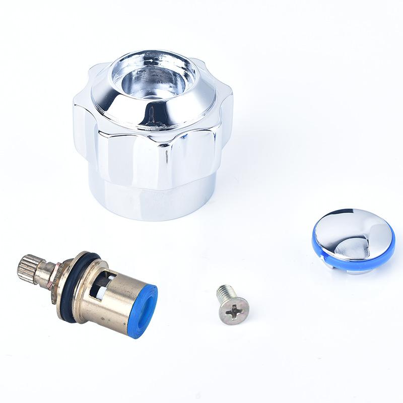 1pcs/2pcs Hot & Cold Tap Top Head Faucet Cover Chrome Plated Replacement Set Kitchen Bathroom Faucets Handle Plastic