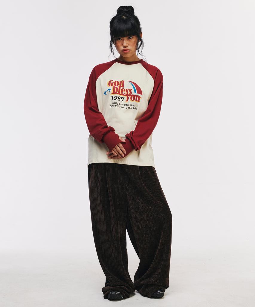 SCALLYWAG Easy Corduroy Wide Pants [Brown]
