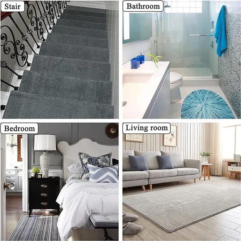 Carpet Non-slip Sticker Reusable Washable Anti Curling Carpet Patch Fixed Stickers Floor Rug Mat Tape Gripper Corner Mat