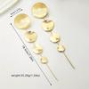 Exaggerated Metal Round Long Tassel Drop Earrings for Women Vintage Gold Color Circular Geometric Dangle Earrings Jewelry Gifts