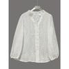 Cămașă Albă Elegantă din Dantelă cu Mânecă Lungă pentru Femei, Stil Vintage, Primăvară și Vară, Decupată, Bluză Sexy, Topuri Elegante pentru Femei, plisată, Croială Slim Fit, cu Nasturi, Cămăși pentru Doamne