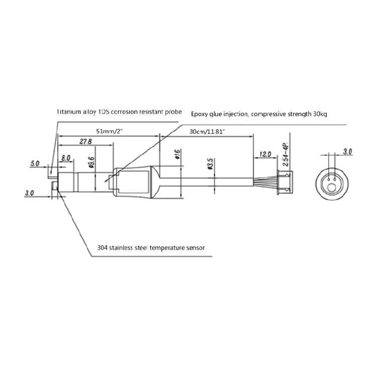 Analog TDS Sensor Water Conductivity Sensor Probe for Water-Quality Monitoring