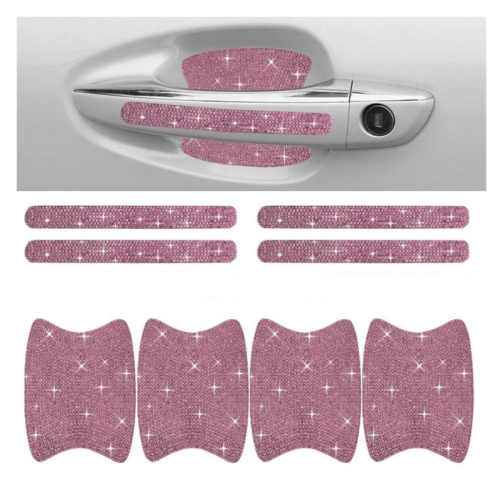 Bling Door Handle Protector 8PCS Set Auto Handle Sticker  For Auto Accessories