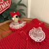 Red Velvet Christmas Hair Clip Shiny Sequin Xmas Headpiece Christmas Hat Hairpin  Kids
