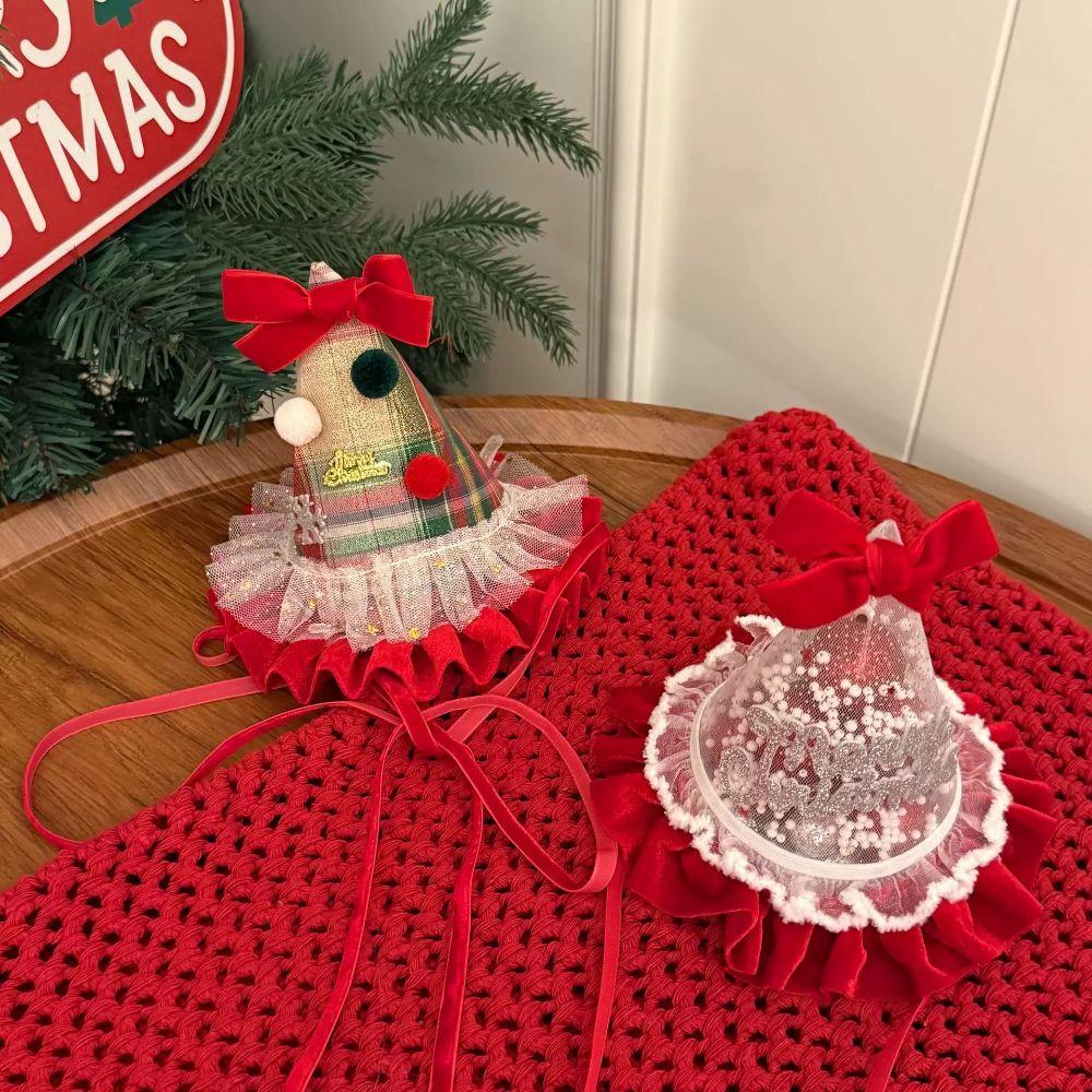 Red Velvet Christmas Hair Clip Shiny Sequin Xmas Headpiece Christmas Hat Hairpin Kids