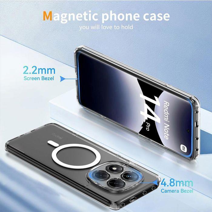 Coque de Protection - E.F.CONNECTION - pour Xiaomi Redmi Note 14 Pro 4G - Antichoc avec Anneau Magnétique