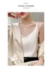2025 Women's White Satin Camisole Tank Top: Elegant Back Design, Imitation Silk Summer Innerwear
