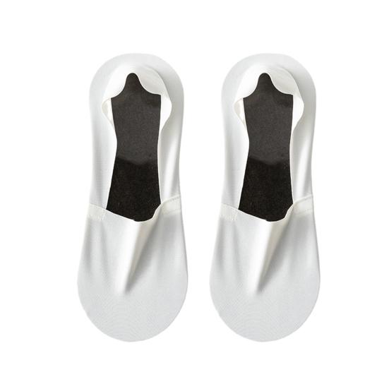 1 Pair Men Low Cut Socks Non-slip Breathable Sweat-Absorbent Shallow Mouth Cotton Socks Summer Stretchy Solid Color No Show Socks