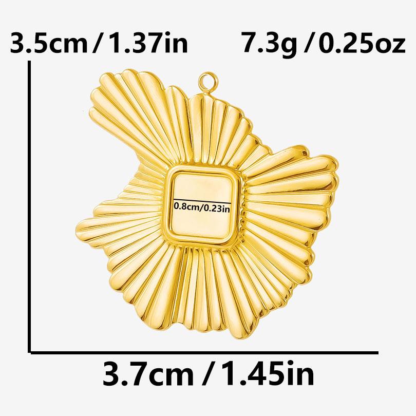 6pcs PVD Real Gold Plated Cherry Strawberry Flower Pendant Stainless Steel Charms For Jewelry Making Bulk Plant Charm Materials