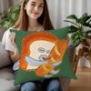 Book Bread T-Thief Pillow Case Sofa Decorative Home Double-sided Printing Short Plush Cushion Pillow Cover Holiday Gift