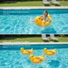Yellow Duck Inflatable Swimming Ring Thickened Anti Rollover Pvc Float With Handle Kids Lifebuoy For Pool Beach Water Party