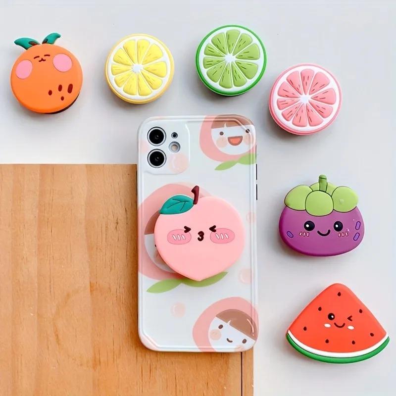 3PCS Cute Fruit-Shaped DIY Phone Case Accessories PVC Soft Rubber Accessories for Bags Phones Tablets and Hole-Patterned Shoes