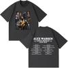 Unisex Women Fashion Hiphop Tshirt Singer Alex Warren 2026 Tour Print Tshirts Summer Cotton Loose Casual Tshirts Streetwear Y2K