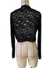 2025 Elegant Women's Lace Trim Patchwork Cardigan