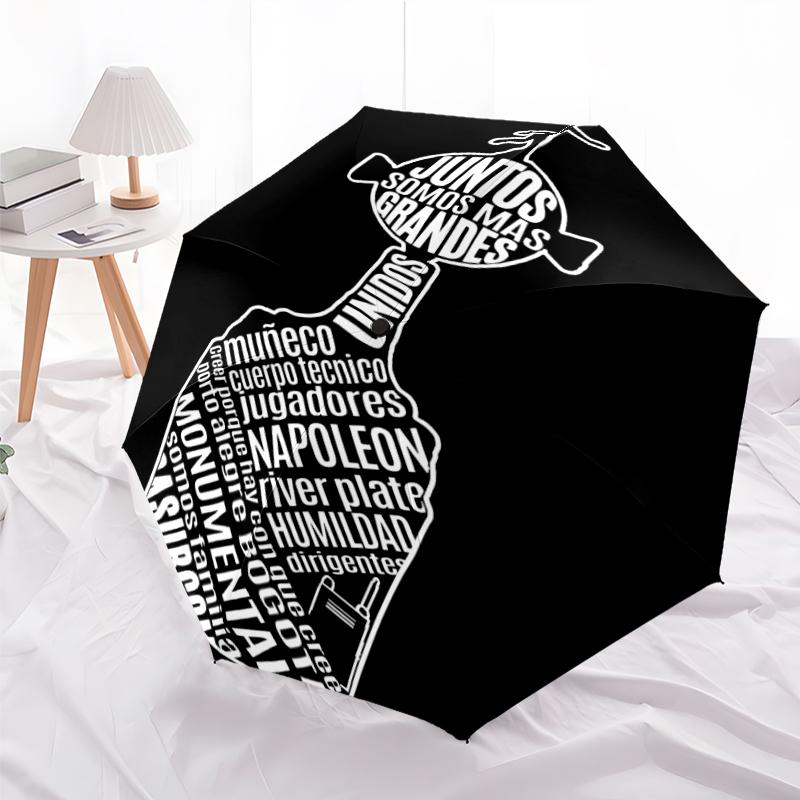 Printed Club Atlético River Plate Printed Folding Umbrella,Outdoor,Leisure,And Travel Umbrella,Durable Umbrella Fabric,Birthday And Holiday Gift