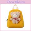 Kids Cartoon Animal Backpack With Plush Bear Doll Decoration For Toddler School And Outdoor Use