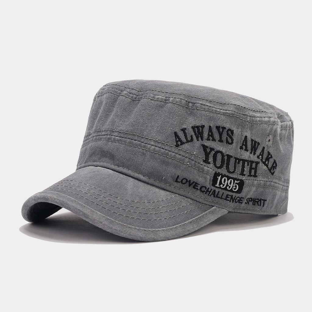 New Big Head Man Large Size Pure Cotton Army Flat Cap Outdoors Baseball Cap Summer Polyester Plus Size Military Hat