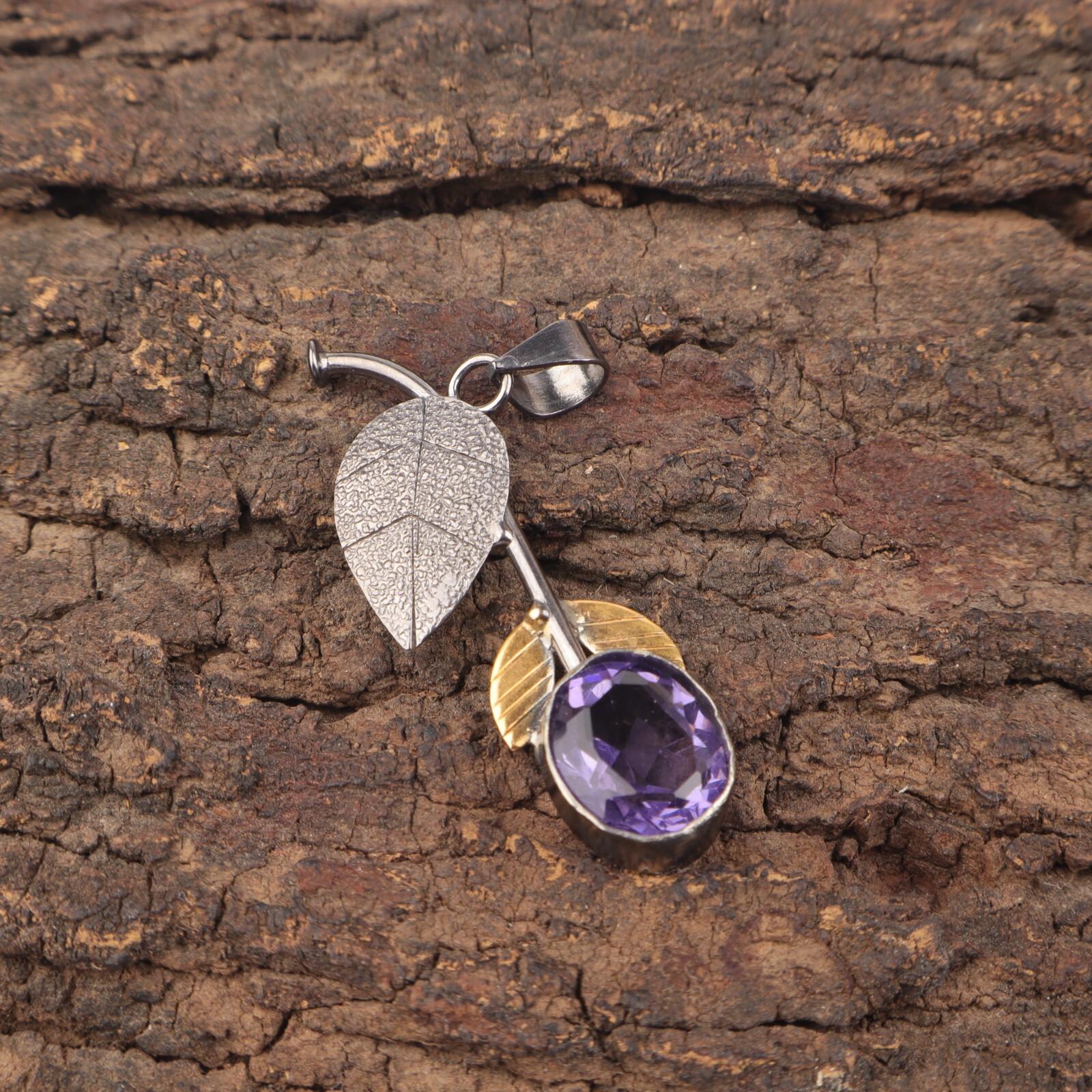 

Натуральный иолит серебро 925 пробы ручная работа подарок жене день дружбы новый кулон PP-55-9