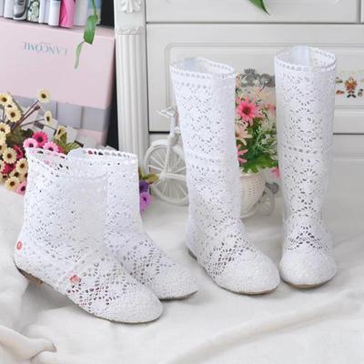 11 culori disponibile dantelă cizme goale pantofi respirabil tricot linie plasă coreeană înaltă vară cizme femei până la genunchi pantofi femei