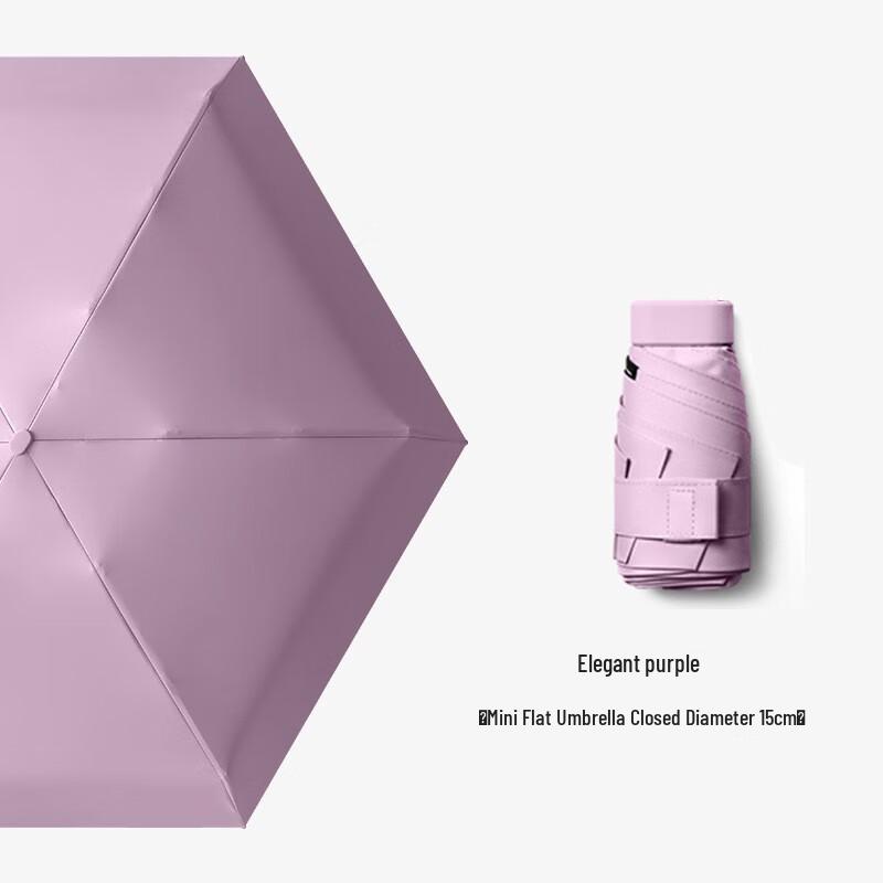 Nanqiao Mini Flat Handle 6-Fold Capsule Umbrella