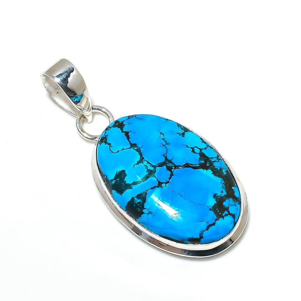 Turquoise Gemstone Pendant, Natural Turquoise Gemstone Handmade 925 Sterling Silver Turquoise Pendant For Women Pendant For Gifts