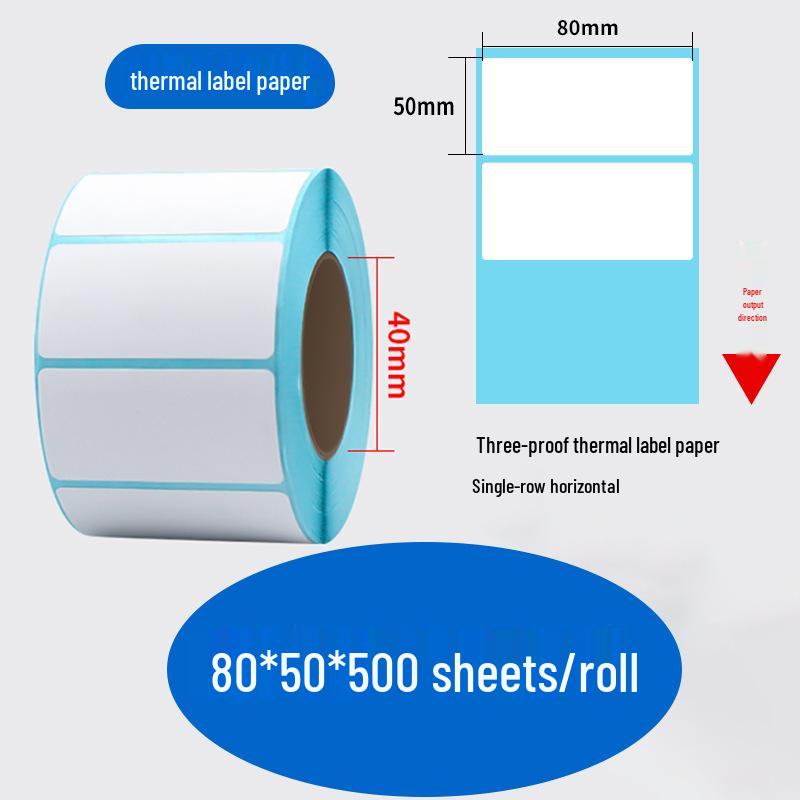 Durable Self-Adhesive Thermal Label Paper for Electronic Scales - Barcode Stickers (Sizes: 80x60, 50x40, 30)