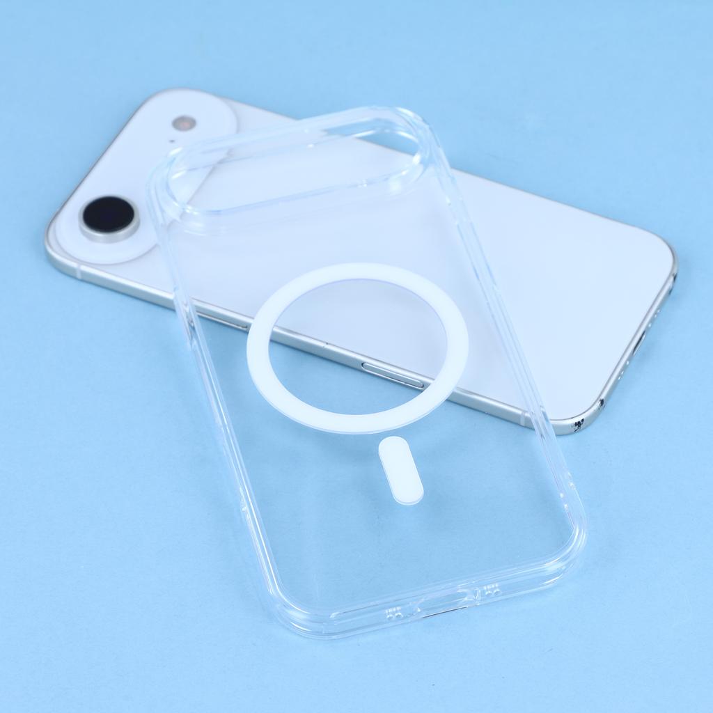 JAUCASE For iPhone 17 Air Case Compatible with MagSafe Crystal Clear TPU PC Phone Back Cover