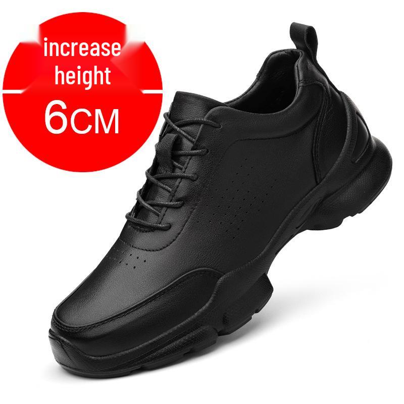 Invisible 8CM Height Boosting Leather Shoes for Men - Formal, Casual, Korean Style 44