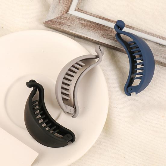 Korean Style Candy Color Non-Slip Hair Claw Sweet Banana Shape Matte Hair Clip Hair Accessories