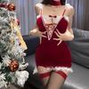 Sex Underwear Christmas Sex Robe Velvet Sexy Lace Cute Bunny Strap-Up One-Piece Suit