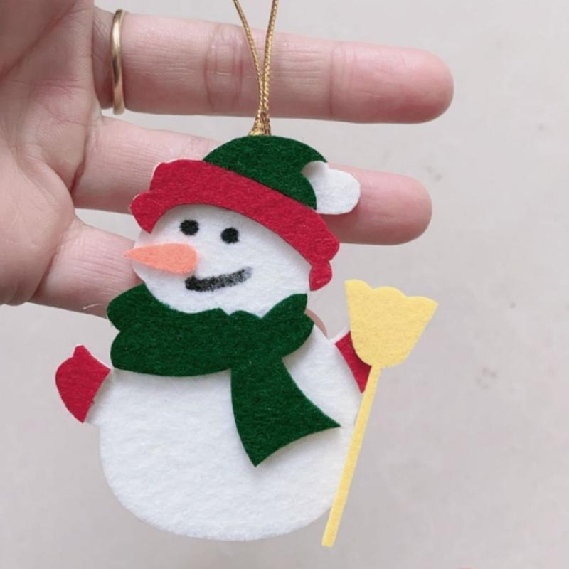 Neue Niedlichen Tier Cartoon Weihnachten Filz Anhänger Rentier Weihnachtsbaum Anhänger Party Navidad Dekorative Anhänger Urlaub Lieferungen