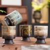 Retro Ceramic Coffee Cup Graffiti Kiln-Changed Latte Cup Creative Coarse Pottery Afternoon Teacup