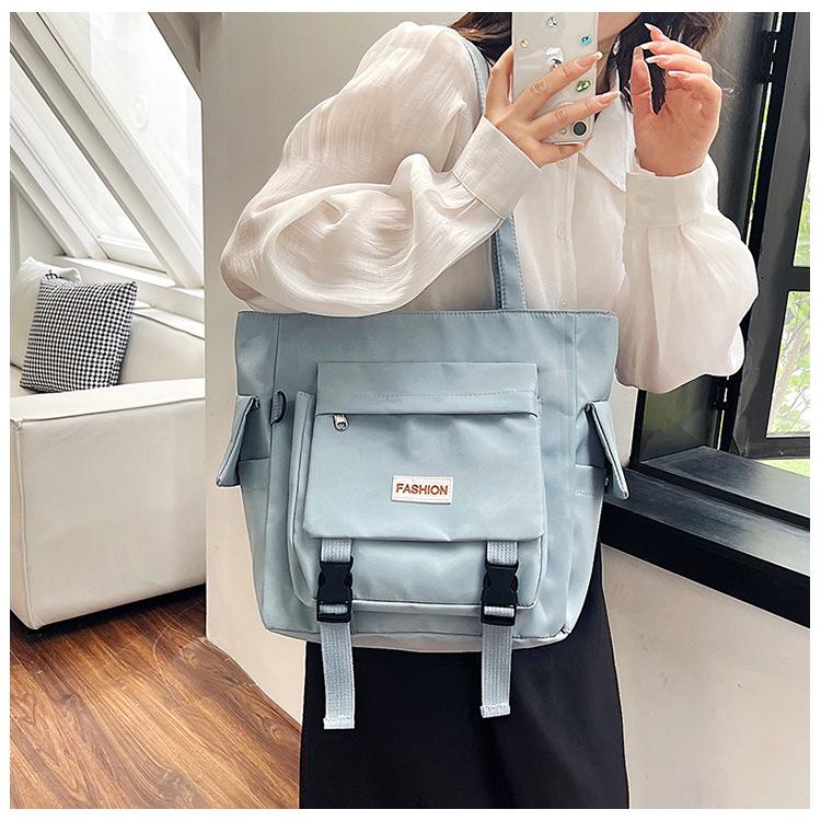Large Capacity Soft Girl Shoulder Bag: Student Handbag for School, Tutoring, Commute