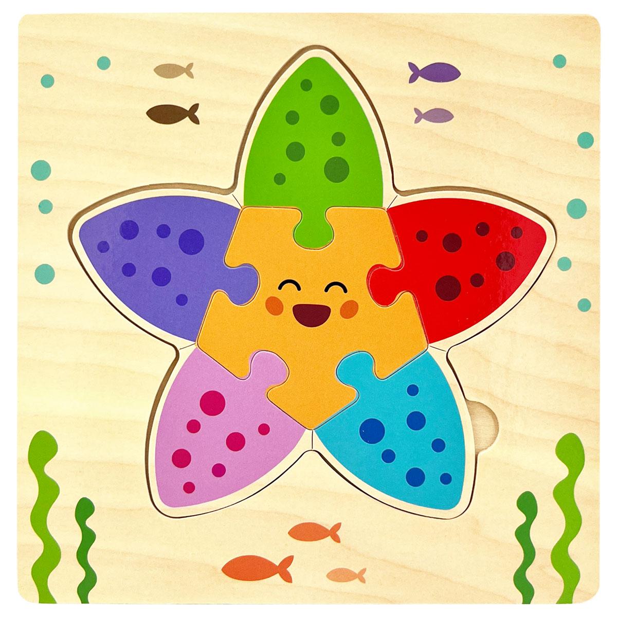 

1pc Wooden Jigsaw Puzzle Children Montessori Games Cartoon Animal Vehicle Puzzles for Kids Learning Educational Toys