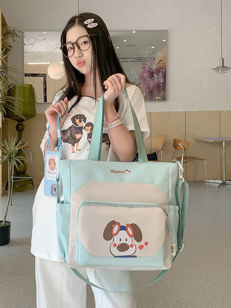 Autumn Cartoon Puppy Ears Single Shoulder Women's Bag - Large Capacity for Students