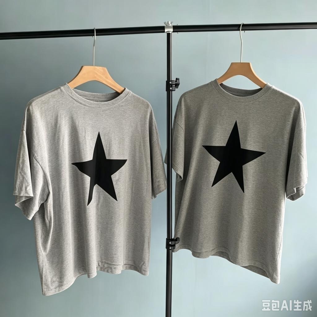 Summer Oversized Unisex Women Outfit Tshirts Face Mask Pentagram Short Sleeve Casual Cotton Tops Hiphop Streetwear