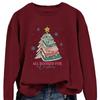 Christmas Letter Fun Print Casual Round Neck Hoodie